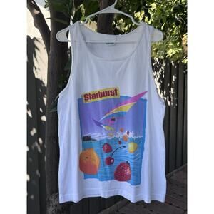 Vintage 1994 Starburst Tank Top Candy Promo Shirt 90s Curk Sportswear Size L